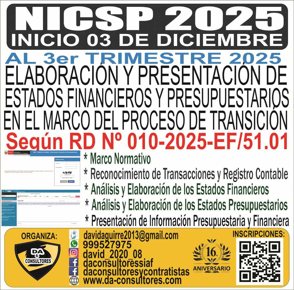 ELABORACIÓN Y PRESENTACIÓN DE ESTADOS FINANCIEROS Y PRESUPUESTARIOS AL 3ER TRIMESTRE, EN EL MARCO DEL PROCESO DE TRANSICIÓN A LAS NICSP